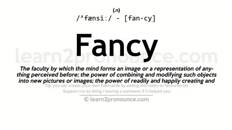 Fancy Definition & Meaning